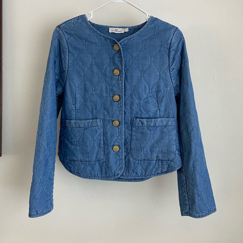 Vineyard Vines Chambray Quilted Jacket